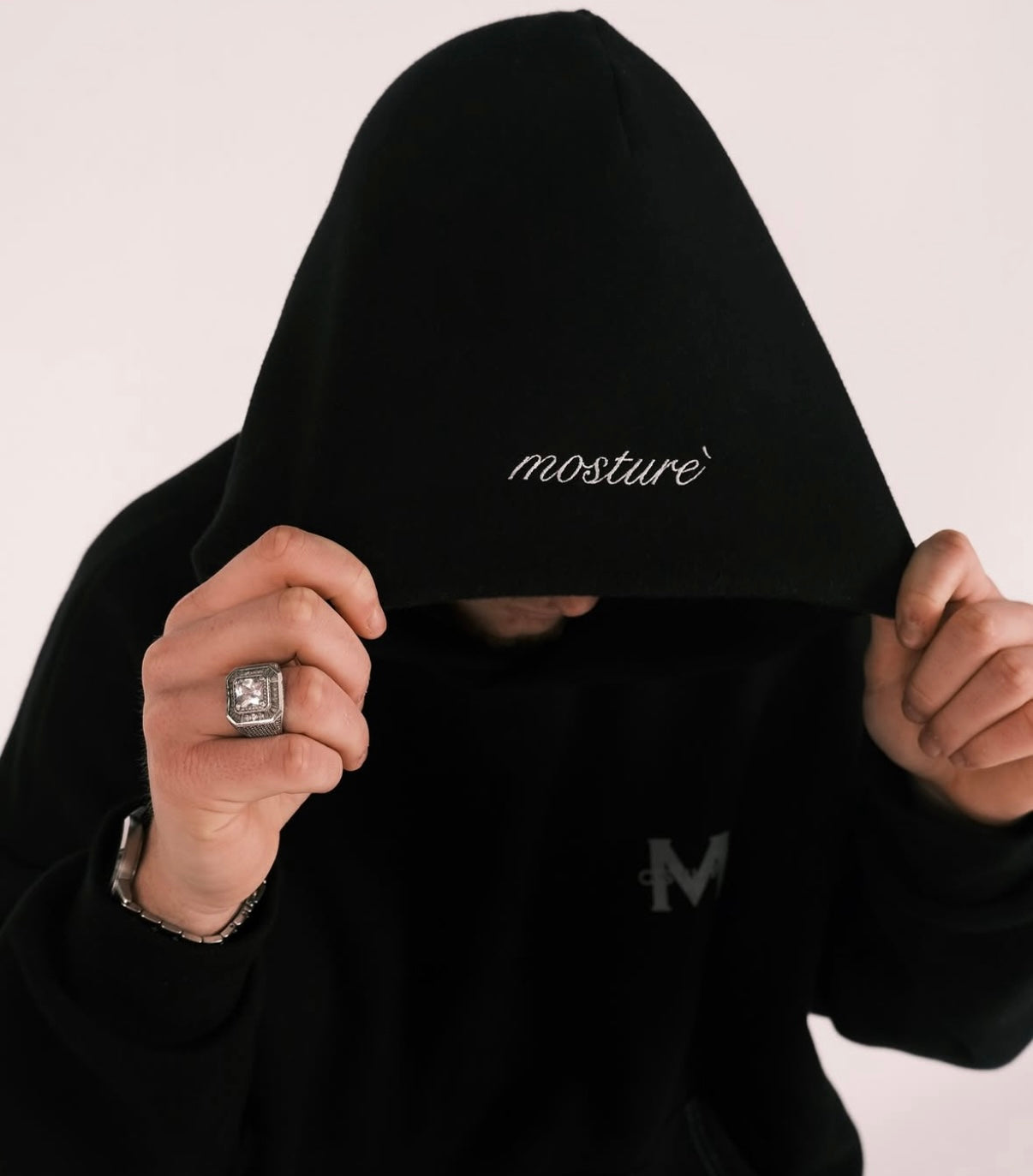 Black Mosture Premium Heavy Hoodie